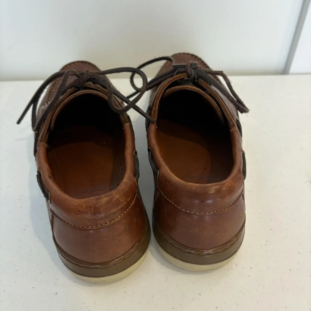 Allen Edmonds Eastport Shoes Mens Size 9 Brown Leather Boat Shoes Made USA 43504